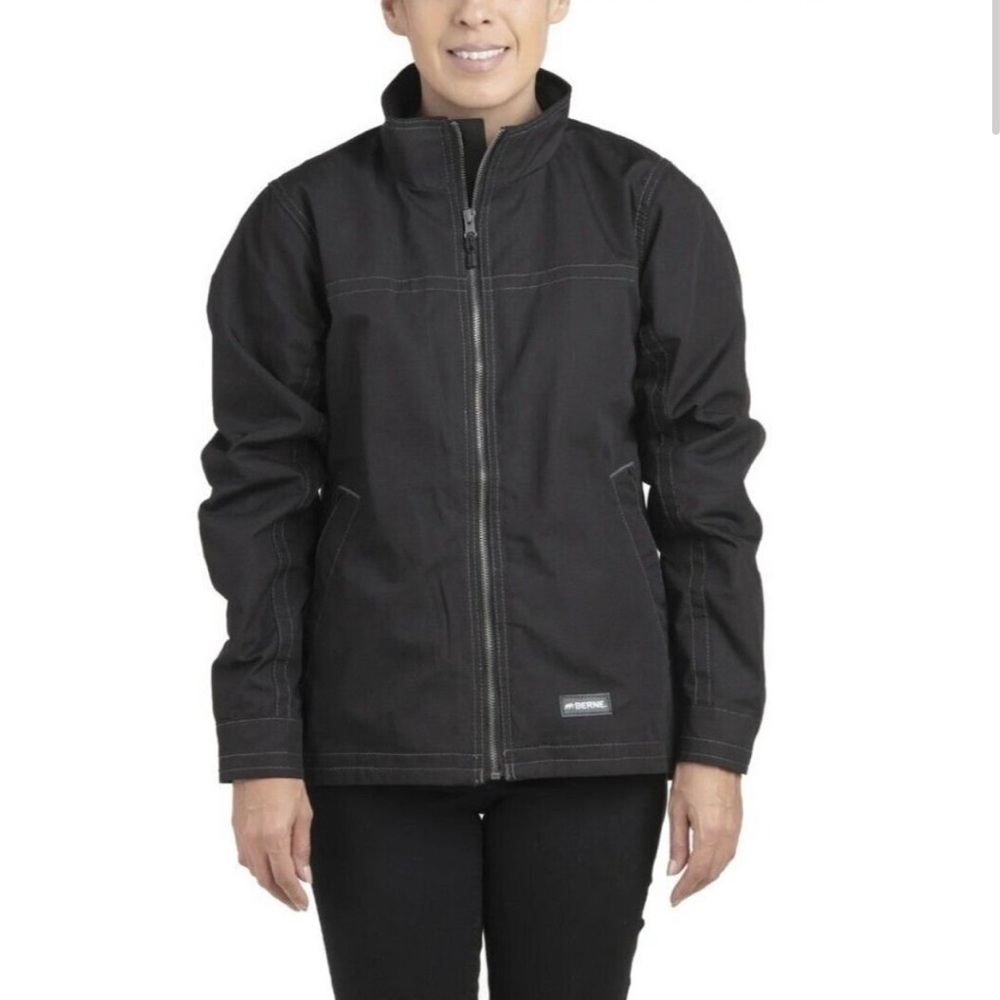 Berne Workwear‎ Women’s Ripstop Black Lightweight Fall Spring Jacket Coat Small